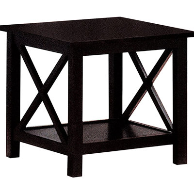 3 tables d'appoint contemporaines en noir avec tablette contemporaine