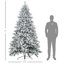 Arbres de Noël en acier durable, décor de Noël vert enneigé de 8 pi pour la maison