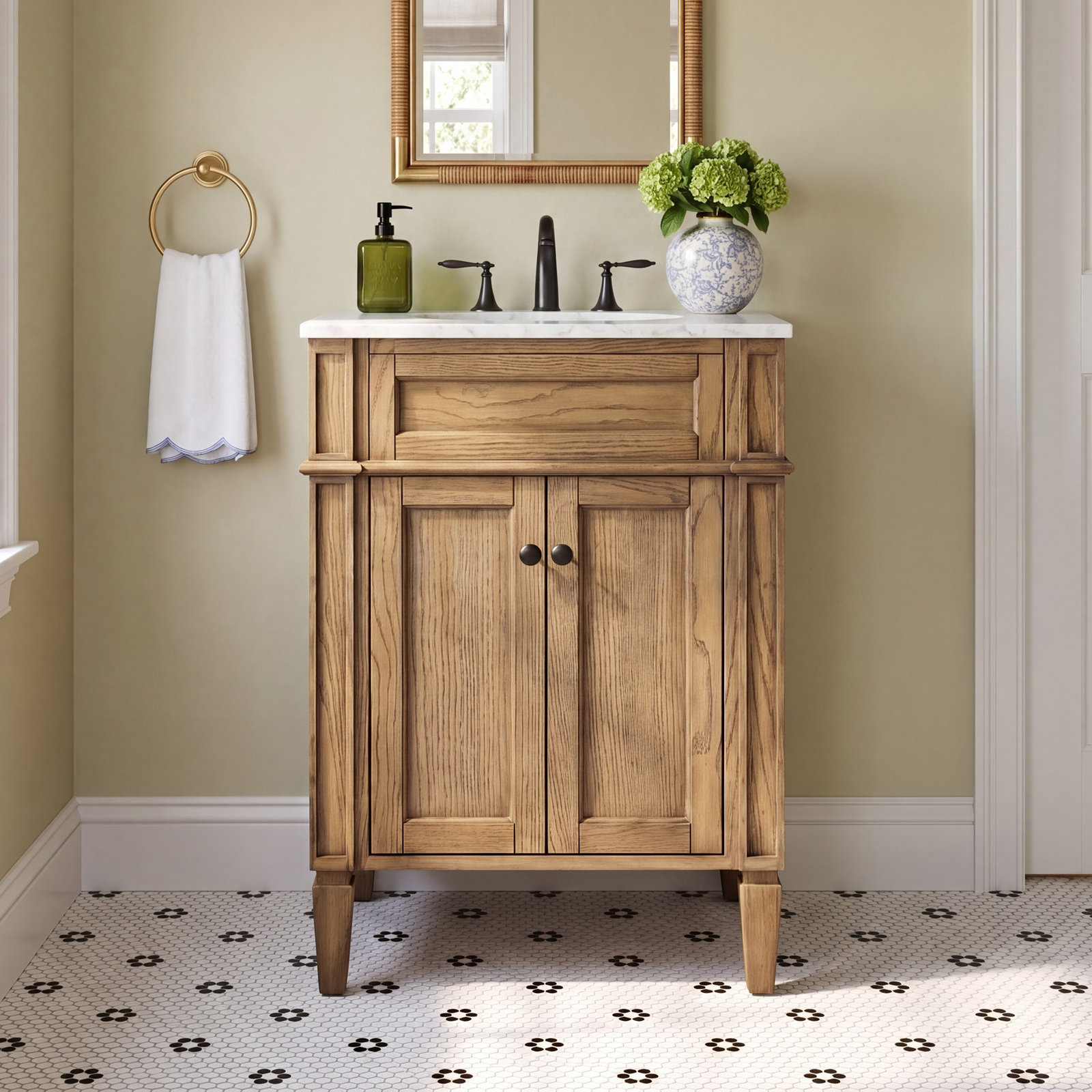 Rivers 24'' Single Bathroom Vanity, Driftwood