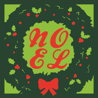 Noel Back Print For Laser Cut Wreath - Wrapped Canvas Print