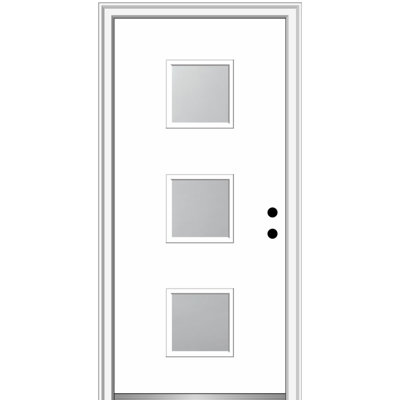 Porte d’entrée pré-raccrochée en acier Spotlight