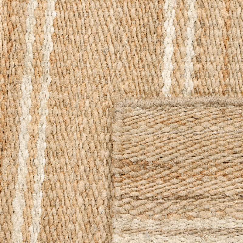Lilly Striped Area Rug in Brown, Rectangle 9' x 12'
