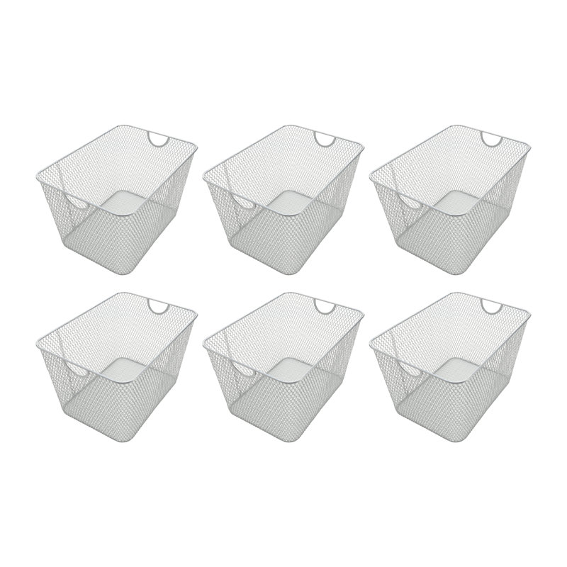 Ensemble de panier supérieur en fil de cuisine, Argent, H 5,8 po x l 12,1 po x P 7,8 po