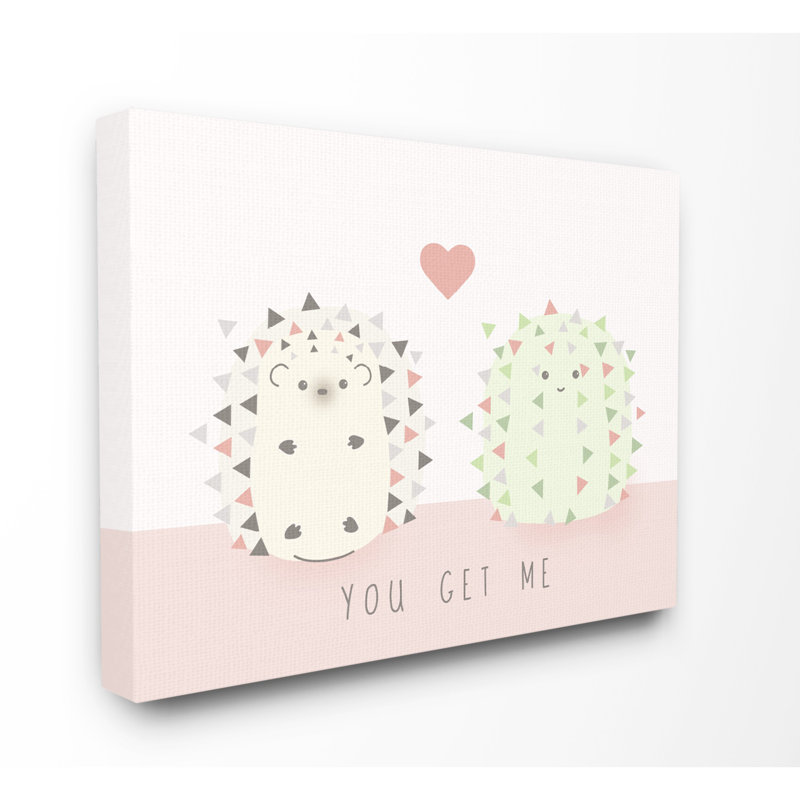 «Drakes You Get Me Hedgehog and Cactus», art mignon, Toile, H 24 po x l 30 po x P 1,5 po