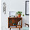 Newport Modern Pendulum Wall Clock with Silver Dial & Wood Frame, C3384