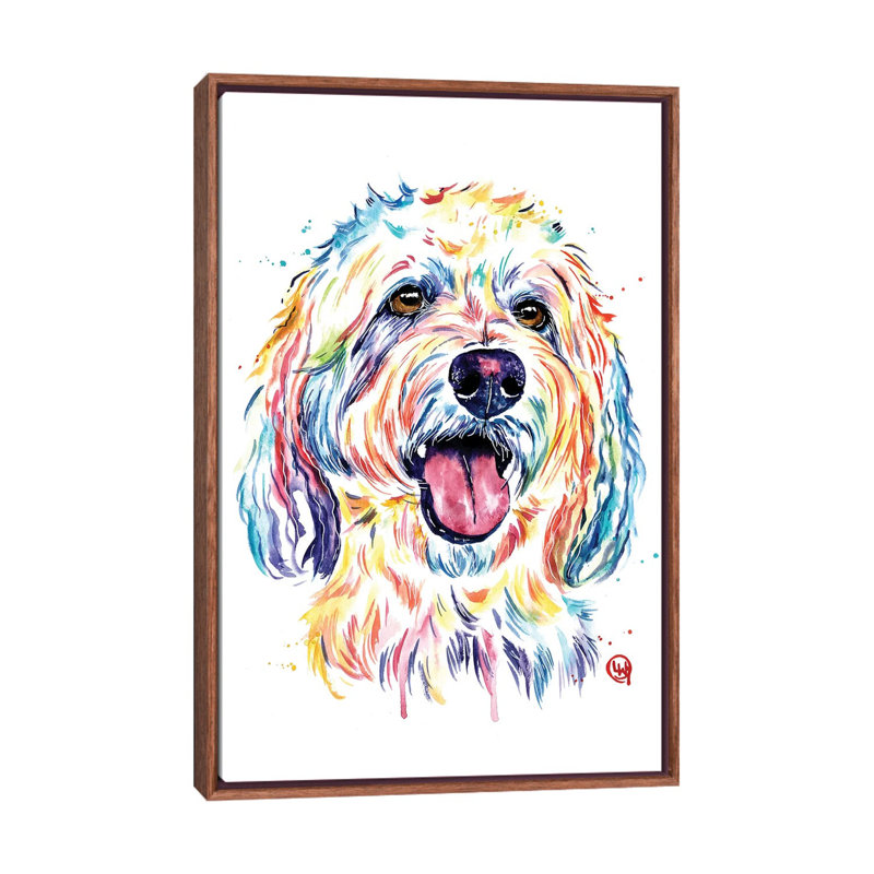 Goldendoodle - Charlie par Lisa Whitehouse - impression d'art graphique, H 40 po x l 26 po x P 1,5 po, Pas de tapis