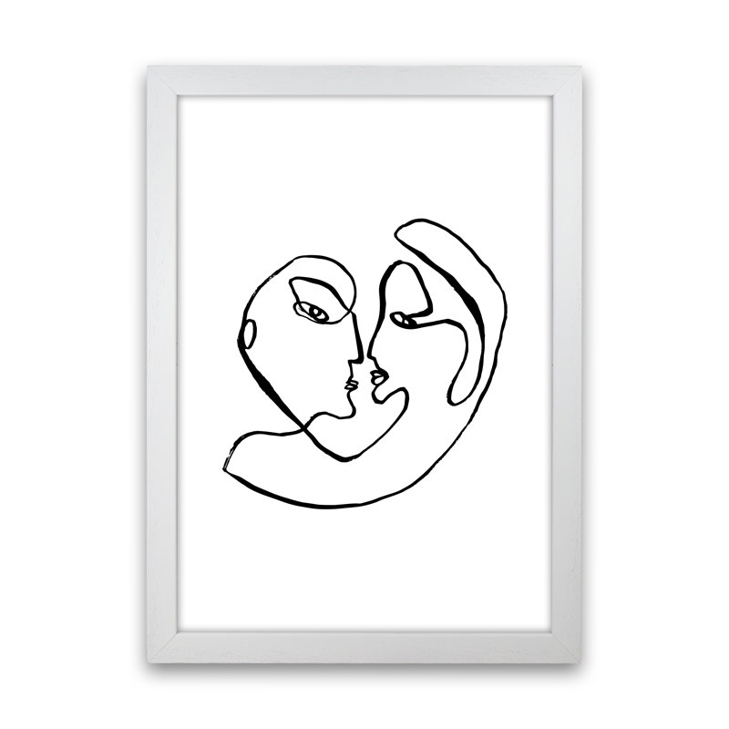 Love Embrace by Planeta444 - Print, White Framed, 63cm H x 46cm W x 3cm D
