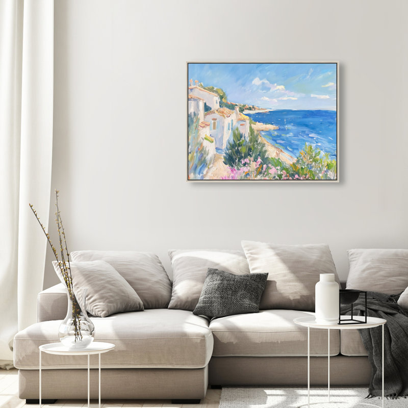 Henri Matisse Interpreted Town III Canvas Nautical & Beach Print by Oliver Gal, Black Frame, 20 x 16, 21"H x 25"W