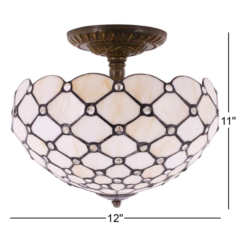 Plafonnier semi-encastré à 2 lumières 12 po Elwood