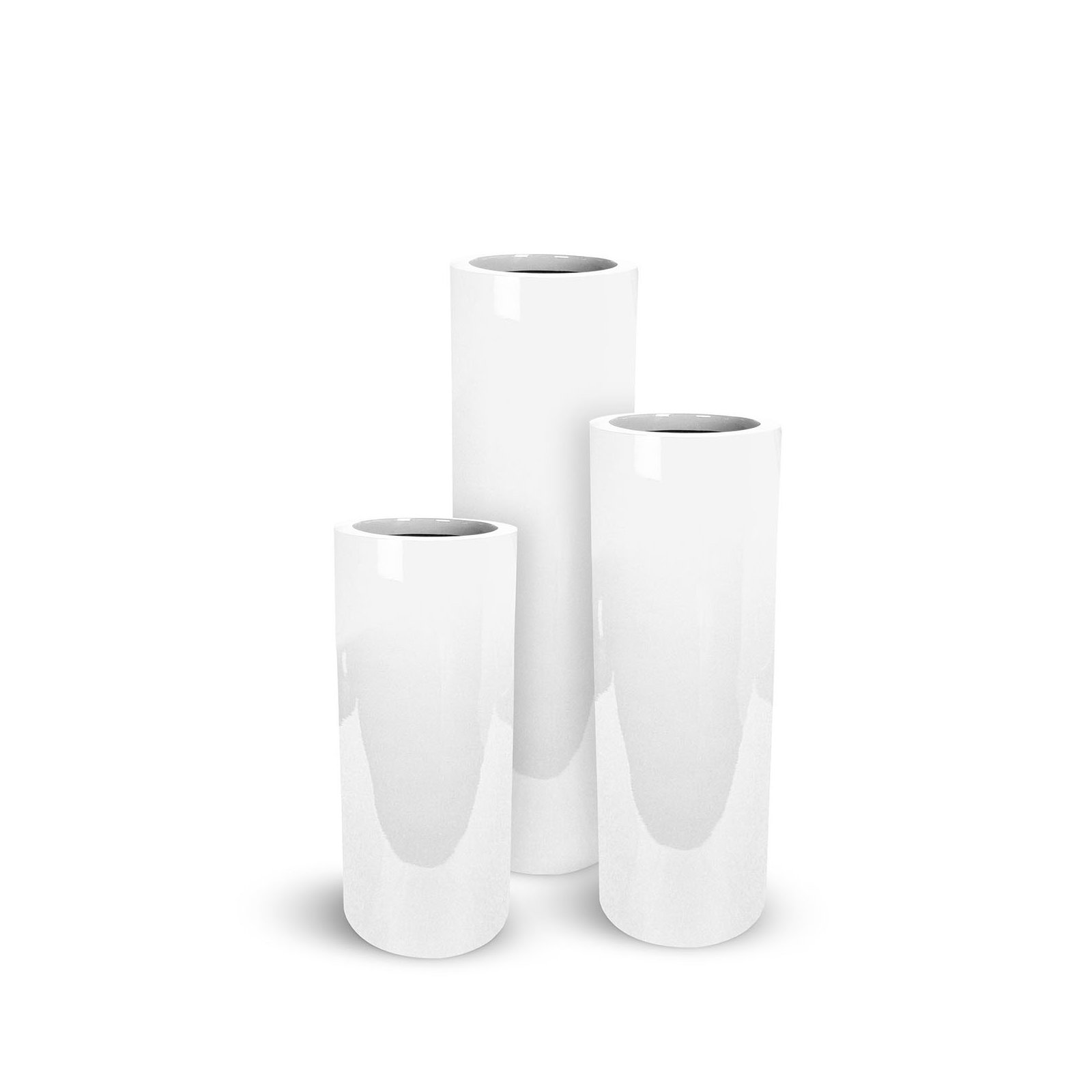 Laki Pot Planter, White, 39" H x 16" W x 31" D