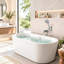 Robinet de baignoire à inverseur avec douche à main à 6 réglages Ift-Up, chrome, valve brute non incluse-139598574