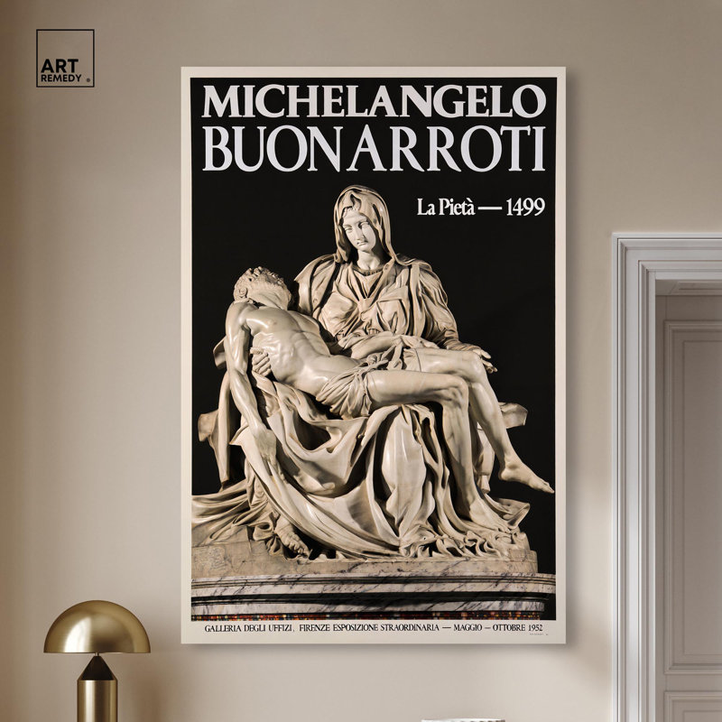 «Marble Lamentation Canvas Classic Art Posters» par Art Remedy, H 54 po x l 36 po, Toile tendue avec châssis