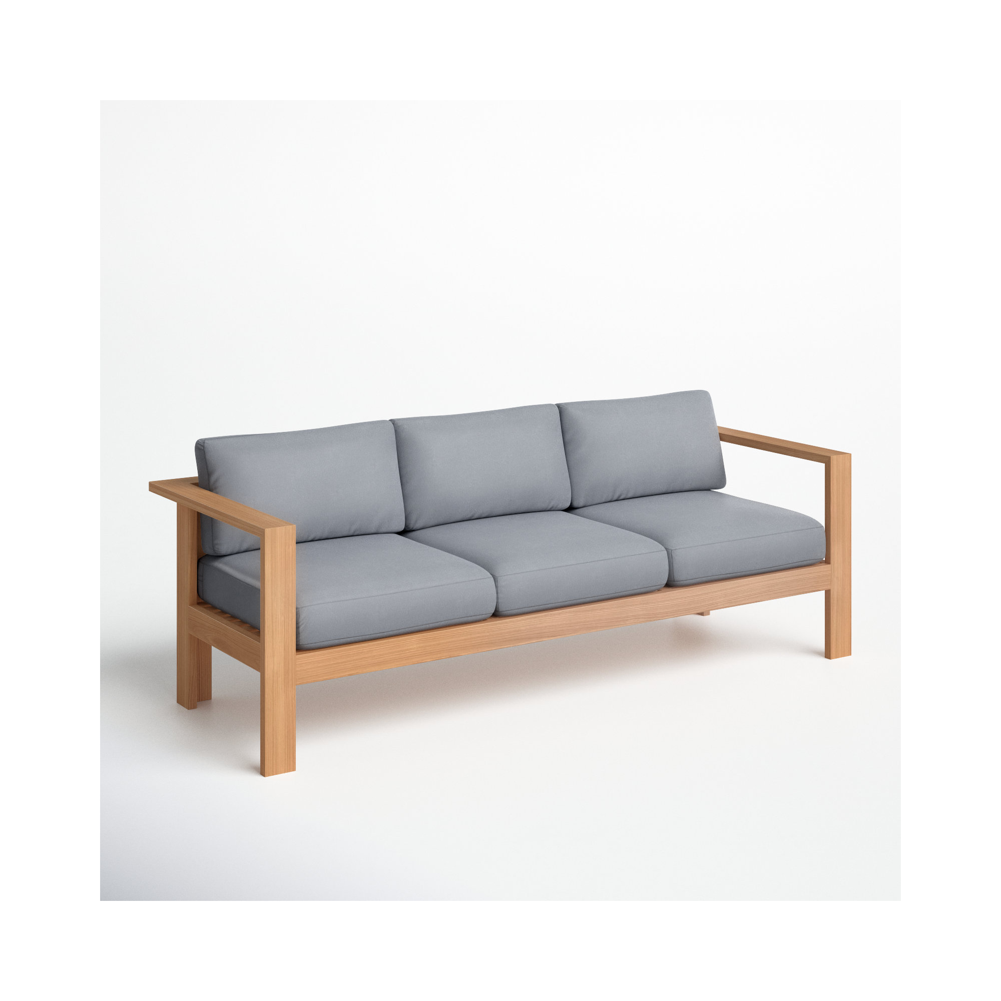 Sonoma 89" Teak Outdoor Sofa with Sunbrella® Cushions, Canvas Charcoal Sunbrella® Canvas
