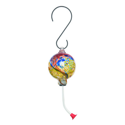 Enchanted Garden Glass Hanging Tube Bird Feeder