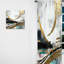 Barre décorative - Enchantement géométrique doré et noir I - Rideau de marbre abstrait - Velours obscurcissant - 1 panneau-90204469