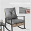 Ensemble de coussins capitonnés à boutons avec meubles de patio, chaises berçantes en rotin, table basse-1481533002