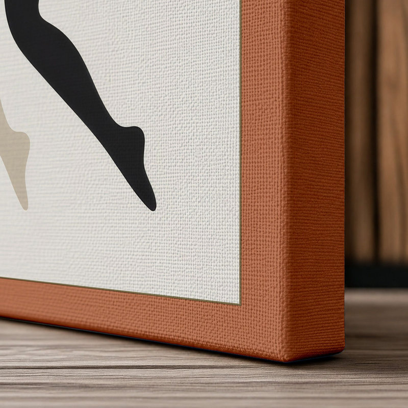 Forms in Motion Minimalist - Wrapped Canvas, 30x20 - 76.2 x 50.8 cm, Terracotta Border