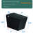 Bathroom Smart Toilet With Built-In Tank, Auto Flush, Heated Seat, Remote Control, Led Display, Black Square Form Conglomeration-126207256