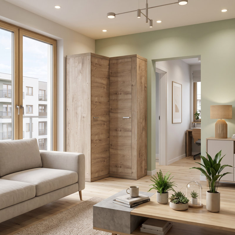 Corner Wardrobe Natural