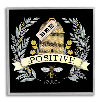 «Bee positive vintage hive», estampe numérique par Deb Strain