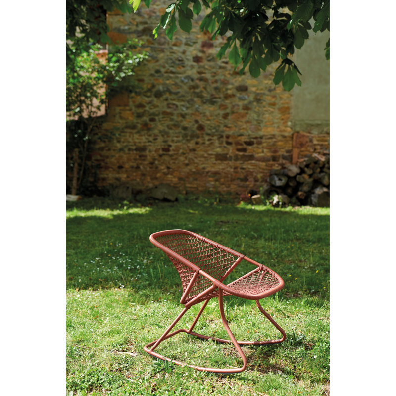 Sixties Outdoor Rocker Chair, Red Ochre