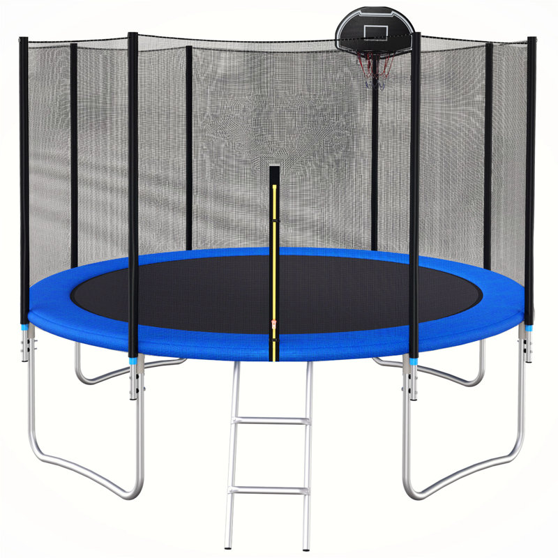 Filet de sécurité pour trampoline avec anneau de basketball, installation facile
