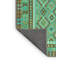 Tapis vert / vert en laine et polyester tissé à la machine Eliza-Jane