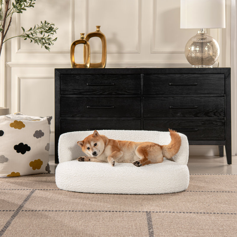 Lit orthopédique pour animal de compagnie Ackerson, Blanc