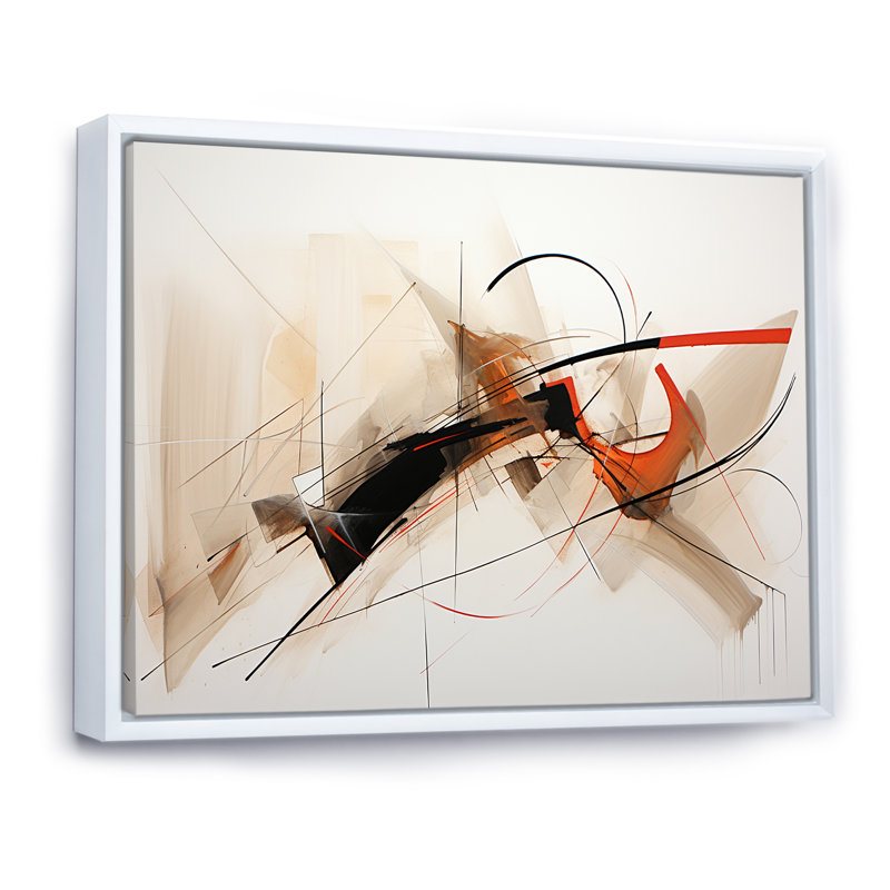 «Slowly Loose Your Patience Abstract Watercolor», reproduction d'art sur toile, H 12 po x l 20 po, Cadre flottant blanc