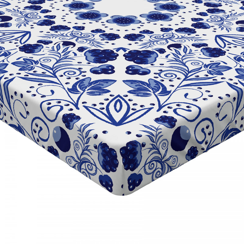 Microfiber Floral Fitted Sheet, Full Fitted Sheet