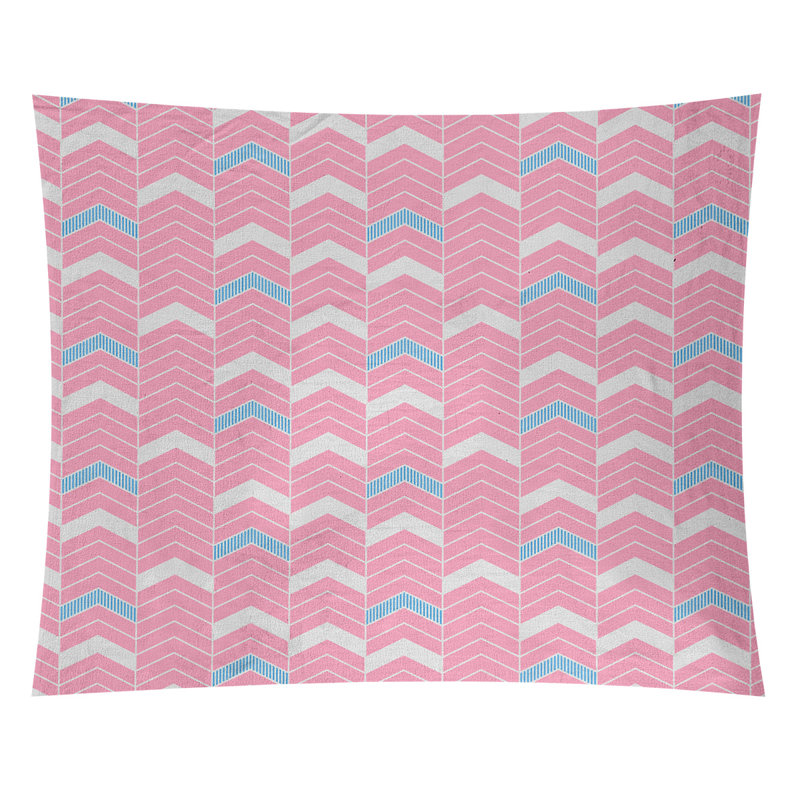 Tapisserie Stephenie, H 68 po x l 80 po, Rose / sarcelle
