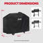 Housse pour barbecue au charbon 57 po FEASTO, housse de barbecue imperméable 600D, noire