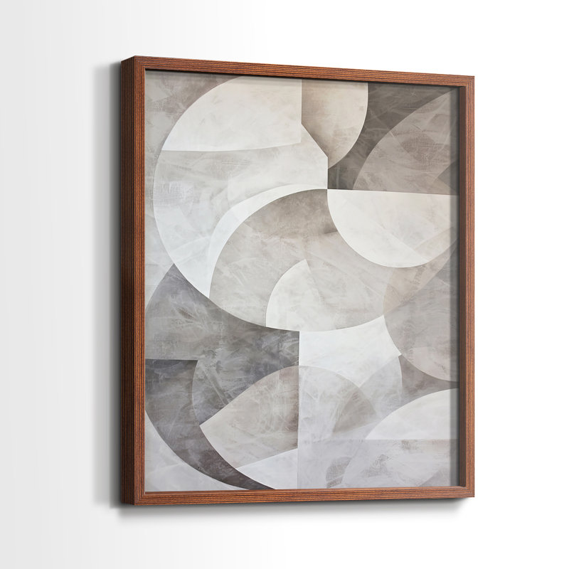 ABSTRACT Series XXVI - reproduction encadrée de qualité supérieure - prête à être accrochée - aucun clou requis, Noyer