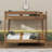 Twin-Over-Twin Bunk Bed Featuring  Fabric Headboard And Footboard Ladder