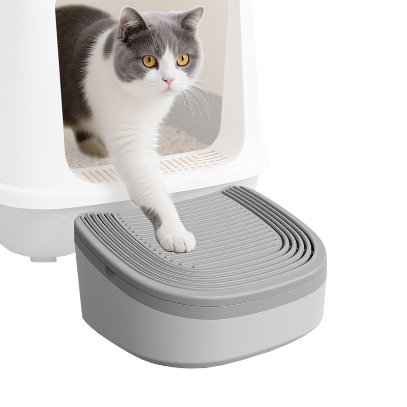 Rampe pour chat avec rangement, marches robustes et stables pour la litière à nettoyage automatique