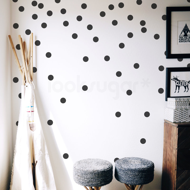Abstract Non-Wall Damaging Wall Decal, Black