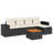 Vidaxl Garden Sofa Set Black