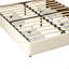 Très grand lit plateforme tapissier avec très grande tête de lit, lit plateforme simple de style rétro sans sommier, assemblage facile