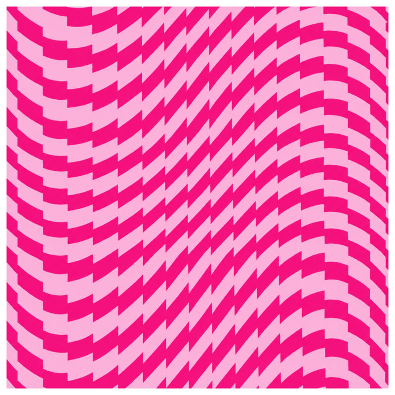 Pink Optical Illusion Bath Mat, 24in W x 17in L