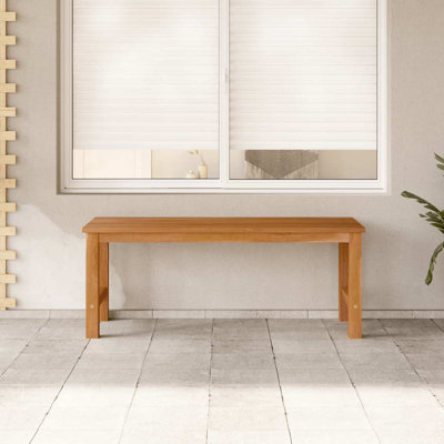vidaXL Patio Bench, Indoor/Outdoor for Entryway, Garden, Solid Teak Wood