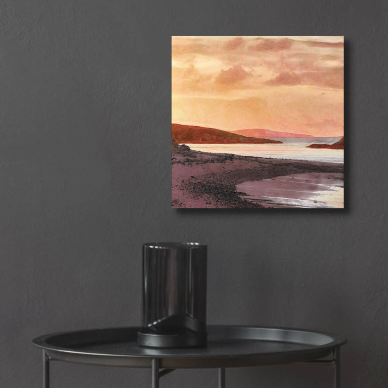  Art mural en verre «A New Morning 2» par Alonzo Saunders, 12 po x 12 po