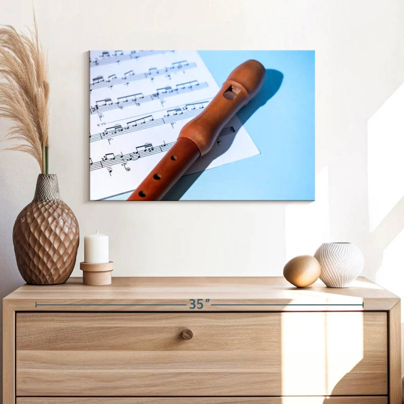 Wooden Recorder, 8" H x 12" W