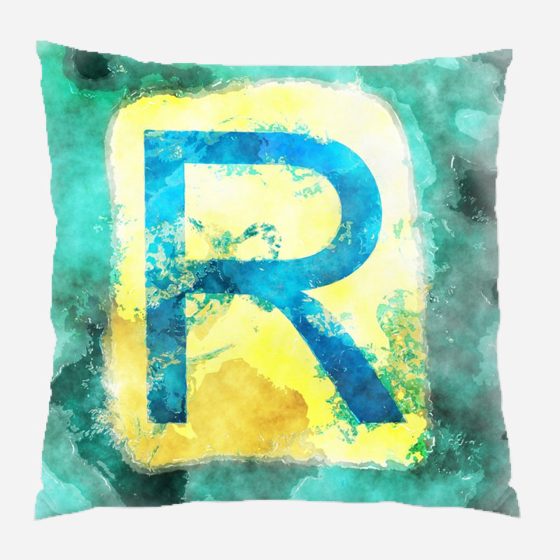Coussin watercolour Cheviot, Microsuède, Intérieur
