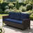 All-weather Wicker 3-seat Patio Sofa With Curved High Back, Washable Plush Cushions, Perfect For Porch, Deck, Garden & Small-space Seating-Blue-996242751