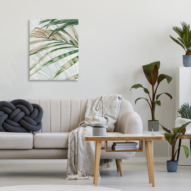 Toile Frond Impression Leaves, design par Alex Black, H 20 po x l 16 po