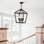 Luminaire de style lustre campagnard industriel à 5 lumières avec cage ouverte rustique et hauteur de suspension réglable, base E12 pour îlot de cuisine, salle à manger, vestibule, vestibule Farmhouse