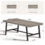 2 pièces Table de salle à manger spacieuse 71 po grise pour 8 à 12 tables rectangulaires en bois brun avec pieds réglables idéales pour la cuisine, la salle à manger ou le salon-528696559