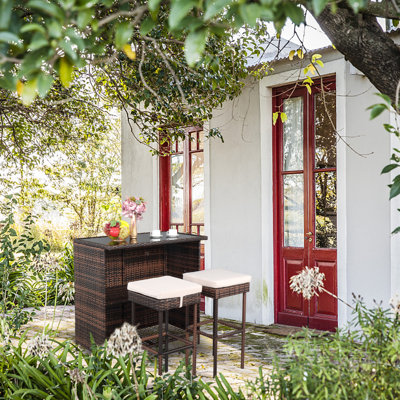 Ensemble de bar d'extérieur 3 pièces Palomares