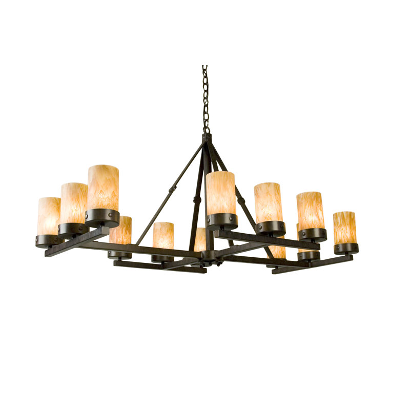 12 - Light Dimmable Cylinder Chandelier