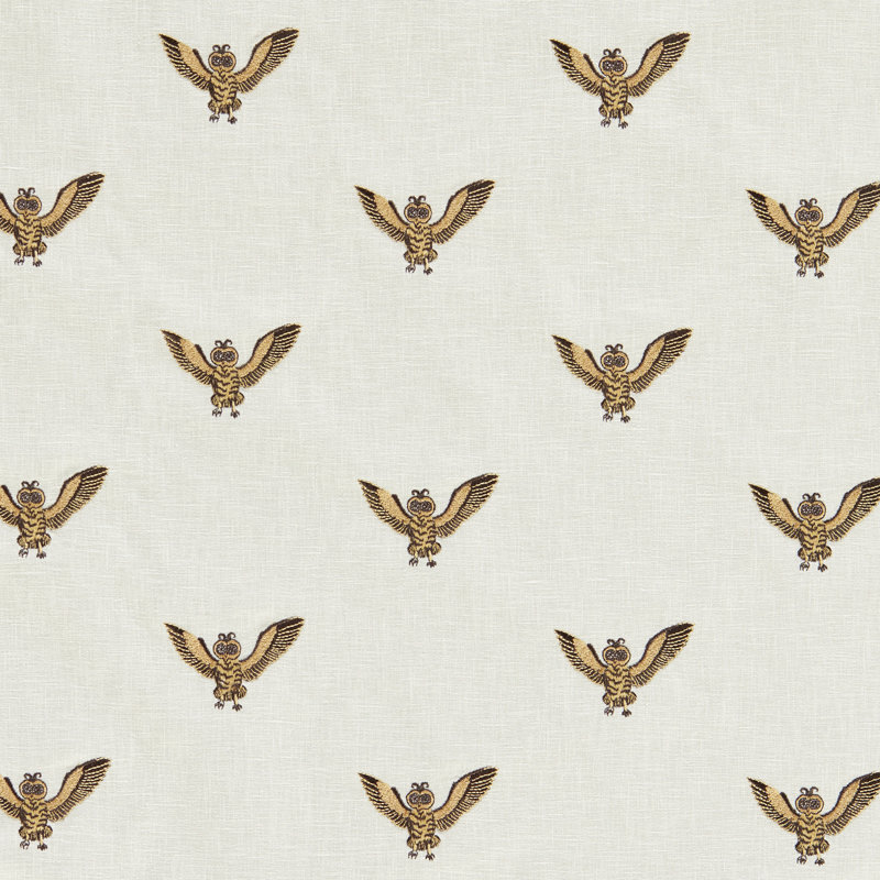 Owl Of Athena - Gold Embroidery